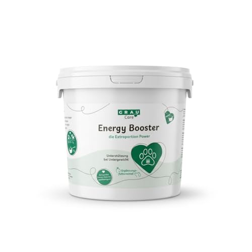 Grau Energy Booster | 2 kg | Ergänzungsfuttermittel für Hunde & Katzen | Mit Fett und Glucose