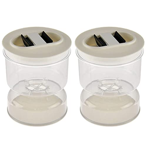 KVSERT 2 tarros de encurtidos secos y húmedos, dispensador de encurtidos y aceitunas, contenedor de tarro de reloj de para el hogar organizador separador de cocina