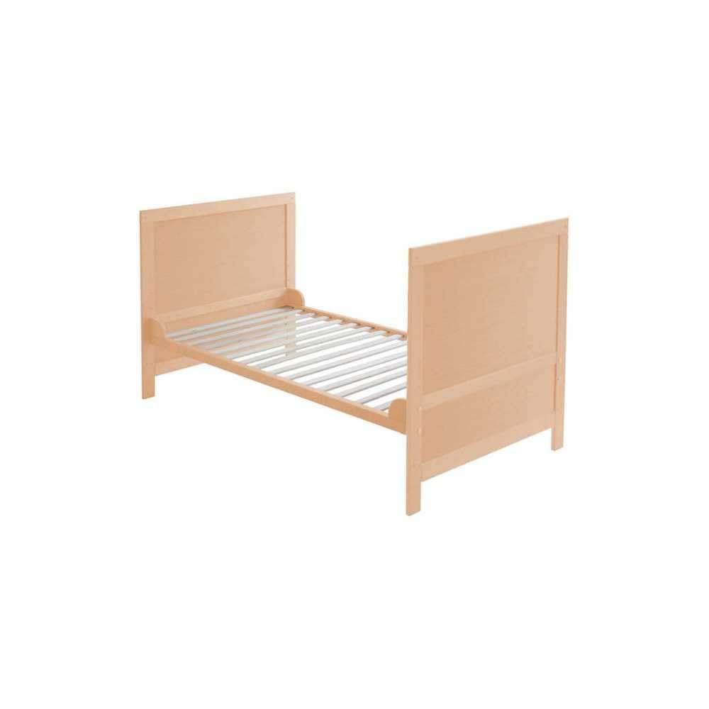 roba Lit Bébé Évolutif 70x140 - Réglable en Hauteur - 3 Barreaux Amovibles - 0 à 7 Ans - Naturel