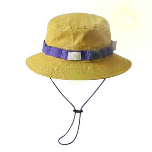 Sombrero de Pescador – Sombreros de Sol | Gorra de Playa | Sombrero Retro | Accesorio de Ropa Elegante para Viajes de Vacaciones, Senderismo, Camping, Golf, Amarillo, 10