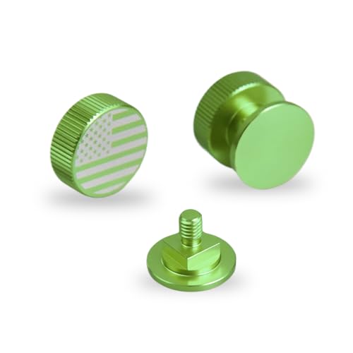 Welding Hood Pipeliner Helmet Fasteners, Green American USA Flag Pattern Aluminum Helmet Pipeliner Headgear Replacement Parts Accessories Screws Flip Hood, Anti-Rust and Durable