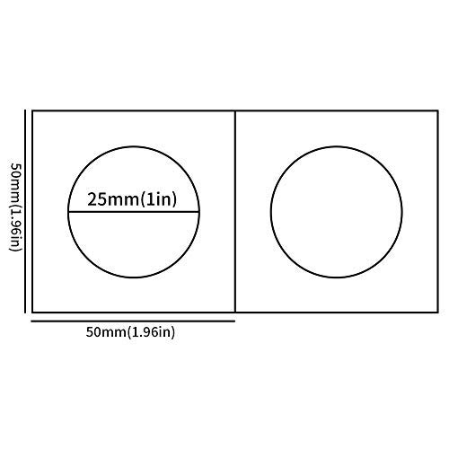 Uncle Paul 50 Stück Münzumschläge – 25mm PE-Folie, säurefreie 2x2 Zoll Kartonhalterungen für Münzen bis 24mm CS07250