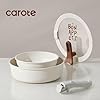 CAROTE Ceramic Pots and Pans Set Non Stick, Nonstick Kitchen Cookware Sets with Lid, Detachable Handle Sauté Pan Set, Non Toxic Frying Pan, Oven Safe, Induction Ready, Cream White #2