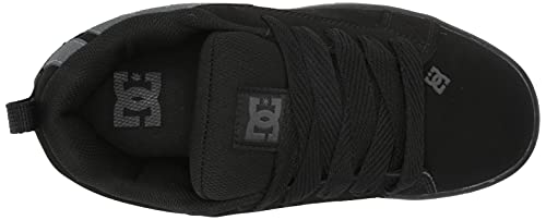 DC Shoes Men's Court Graffik Casual Low Top Skate Shoe Sneaker, Black/Grey/Black, 11.5