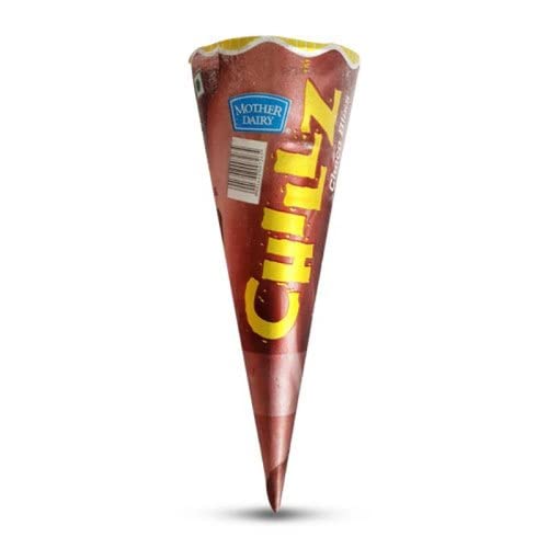 Mother Dairy Chillz Ice Cream Cone Choco Bliss, 100ml Pack Amazon