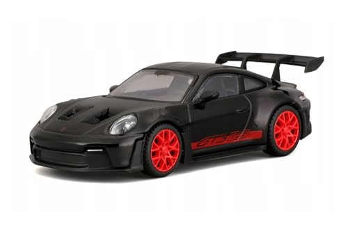 Porsh 911 GT3 RS Sports Car Negro/Rojo 1:43 miniatura 2
