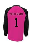 Soccer goalkeeper jersey personalized with your name and number