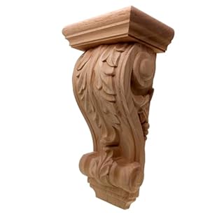 Built In Cabinetry Vintage Plant Wood Carved Corner Applique Frame Cabinet Fireplace Door Furniture Decorative Wooden Figurines 38 * 22 * 12Cm