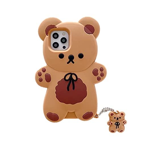 ClickCase for iPhone 15 Plus Cute 3D Teddy Bear Case with Charm String Funny Cartoon Cases Shockproof Liquid Silicone Back Case for iPhone 15 Plus Case Back Cover for Girls/Women (Brown Bear) (B0DDJJ7TWW) Amazon Price History, Amazon Price Tracker