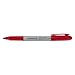 Universal Pen Style Permanent Markers, Fine Point, Red, Dozen