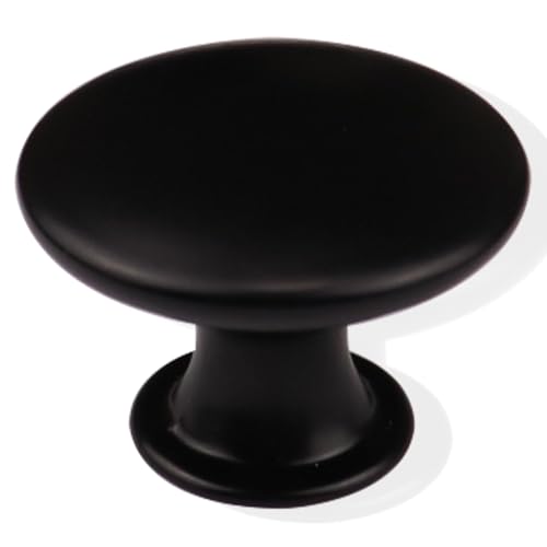 Cangder 12 Packs Vintage Black Cabinet Knobs Metal Dresser Knobs Single Hole Round Furniture Drawer Handle Pulls for Bathroom, Kitchen Cupboard, Wardrobe Door Hardware