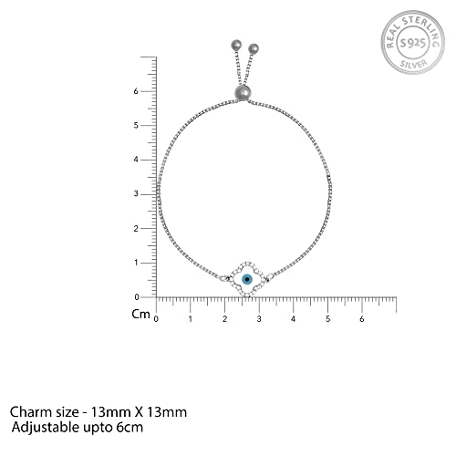 GIVA 925 Silver Anushka Sharma Evil Eye Clover Bracelet, AdjustableGifts for Girlfriend, Gifts for Women & Girls| With Certificate of Authenticity... - Image 5