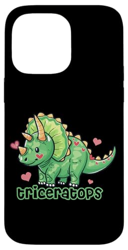 �g���P���g�v�X�A�����A����, Triceratops, Dino, Dinosaur �X�}�z�P�[�X iPhone 14 Pro Max �p