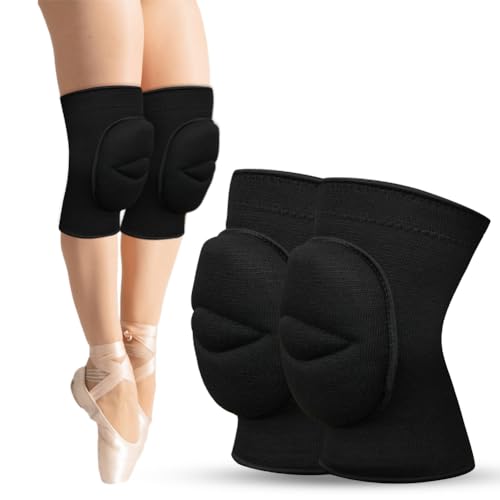 flintronic Ginocchiere di Protezione, 1 Paio Ginocchiere Morbide, Ginocchiera Antiscivolo con Spessa Spugna, Elastico Ginocchiera Unisex, Protezione del Ginocchio Sport per Danza, Pallavolo, Calcio-M