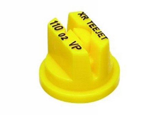 TeeJet XR11002-VP Extended Range Spray Tip, 0.12-0.24 GPM, 20-60 psi, Polymer - Yellow