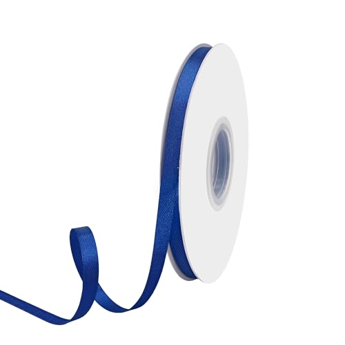 GTYBOVA 1/4 Inch x 50 Yards Double Face Navy Blue Satin Ribbon 100% Polyester Multiple Colors Available Ideal for Gift Wrapping Crafts Wedding Decor