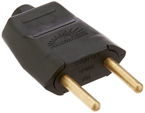 1 Plugue 2 Pólos de 10 Amp, Alumbra, 2712, Preto