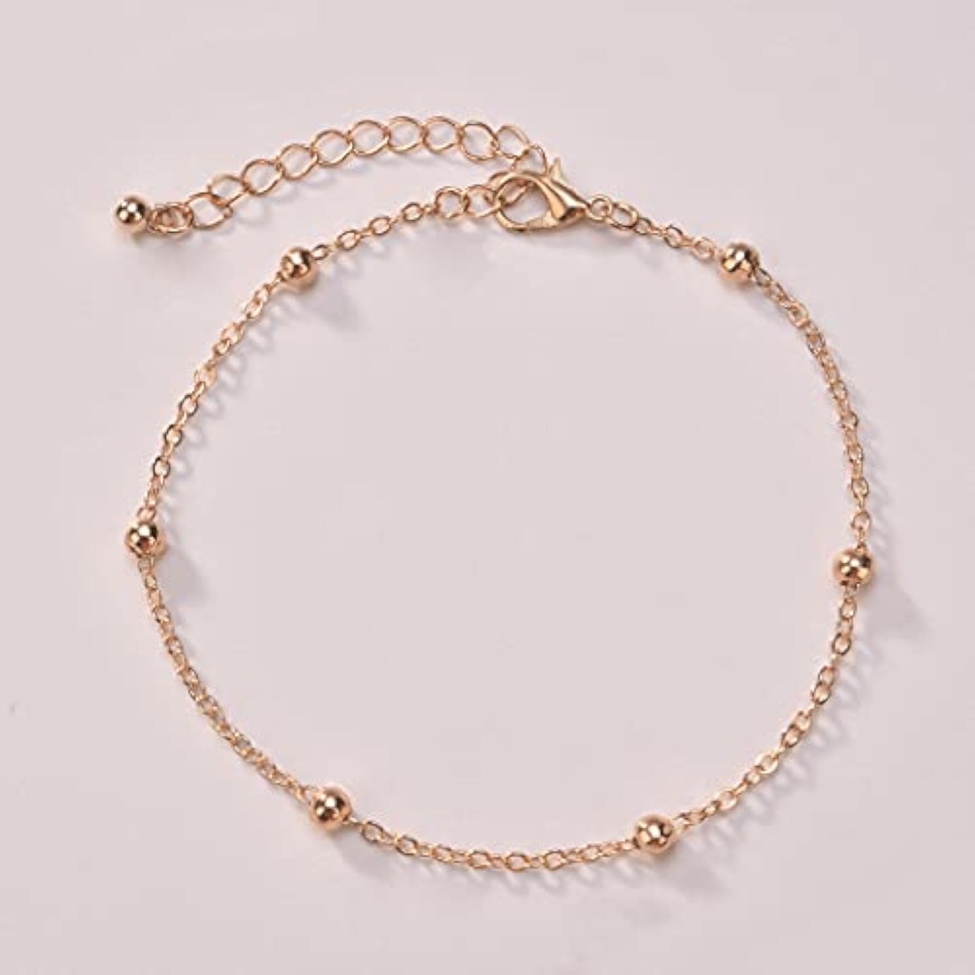 Personalized Dainty Link Anklet Bracelet for Birthday & Wedding