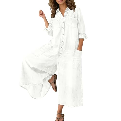 Mono vaquero para mujer con corte holgado y un estilo clásico vintage
