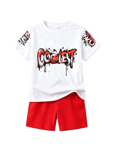 Image of Yoxindax Boys Clothes 2-Piece Casual Street Style Turn-Down Collar Half Zip Kids 4-12 Years Teen Boys Summer Outfits