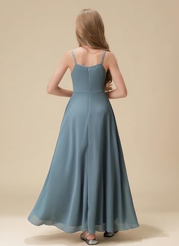 Chiffon Junior Bridesmaid Dress Sequin Flower Girl Dresses for Wedding Pageant Princess Ball Gown2