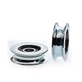 r6 piste 2018  1pc Roue en Acier 45# circlip en Acier Roue à rainure en U 12mm Roue de Guidage de Piste R6 Roue de Guidage 6201 roulement 12 * 48 * 15 (Color : Silver, Size : U 12 48 15 MM)