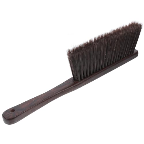 Artibetter 長柄ソフト毛ダストブラシ 木製手ほうき 壁炉 家具 車内掃除用 背中負担軽減設計 柔らかい毛で表面保護 使いやすい グリップ