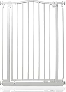 Safetots Extra Tall Curved Top Safety Gate, 71cm - 80cm, Matt White, Extra Tall 100cm in Height, Pressure Fit Stair Gate, Baby Gate for Doors Hallways and Spaces, Safety Barrier, Easy Installation