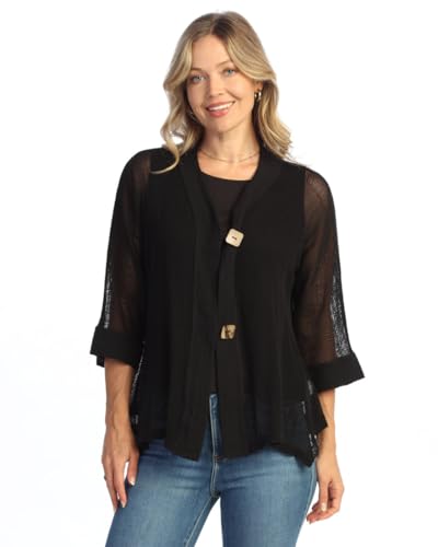 Image of Jess & Jane Mineral Washed Mesh Cardigan - M116