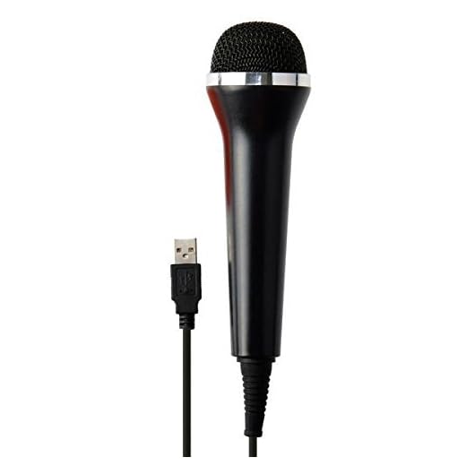 Mcbazel Gam3Gear Universal USB Audio Wired Karaoke Micrphone Mic for PS4 Slim/Pro/PS3/Xbox One/S/Xbox 360/Wii/Switch/PC
