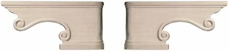 Carved Pedestal Left And Right Bun Foot Set, Cherry