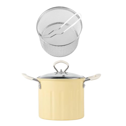 HOOLRZI Utensilios de cocina en miniatura para dormitorios y oficinas, ollas pequeñas de bajo consumo con agarre cómodo y cacerola antiadherente