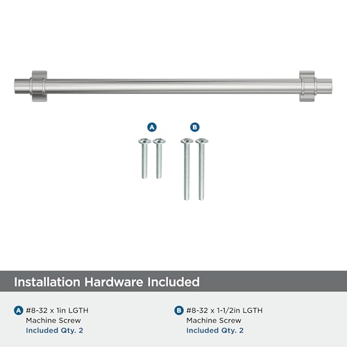 Image of Amerock Davenport 8-13 /16 inch (224mm) Center-to-Center Polished Chrome Cabinet Pull, BP3661926