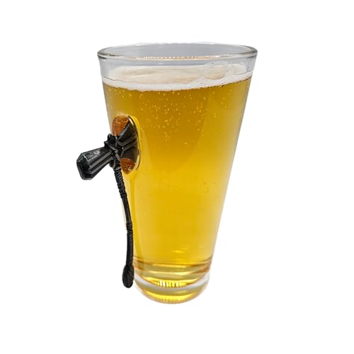 solo-pro master your game Thor's Axe Pint Beer Glass Embedded Quality Glassware Unique Gift Idea Marvellous