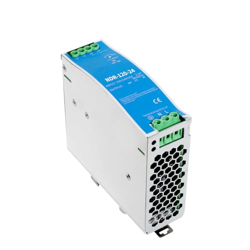 Image of 24VDC DIN Rail Power Supply NDR120-24 120W 24v 5a Power Supply Output 24VDC 5A with Dual Output 120vac to 24vdc Power Supply