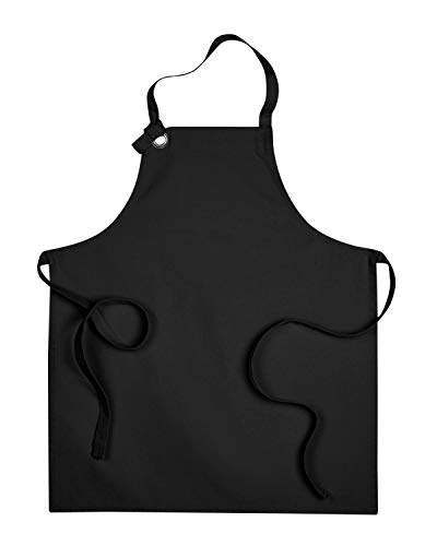 Unisex Calibre Heavy Cotton Canvas Bib Apron OS BLACK