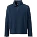 Lands' End Men's Lightweight Fleece Quarter Zip Pullover Large Classic Navy