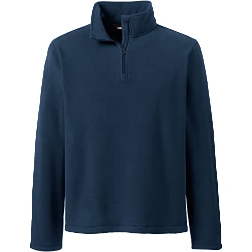Lands' End School Uniform Young Men's Lightweight Fleece Quarter Zip Pullover2