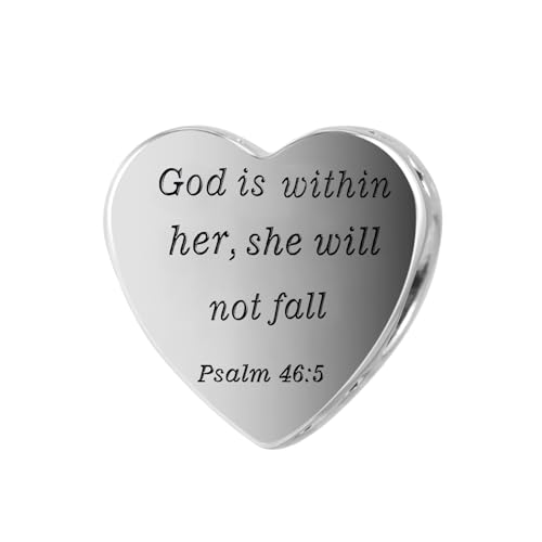 Praying Hand Heart Charm Christian Bible Verse Bead for Pandora Bracelet2