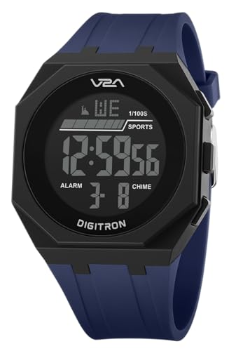 Image of V2A Digitron 3009 Digital Sports Watch for Men & Boys | Big Dial, Alarm, Stopwatch, 12 /24H | LED Luminous Display | 3 ATM Water Resistant Training | Gifts for Men & Boys