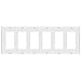 ENERLITES Decorator Light Switch or Receptacle Outlet Wall Plate, Size 6-Gang 4.50" x 11.81",Polycarbonate Thermoplastic, 8836-W, White