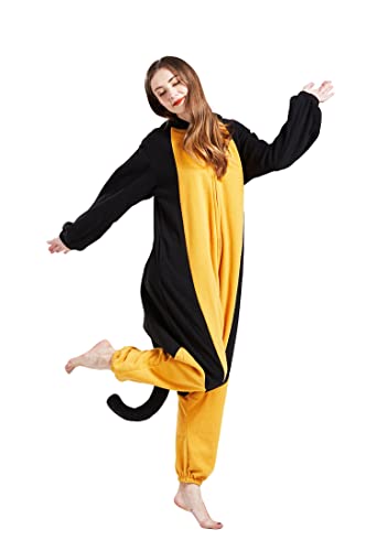 ULEEMARK Onesie Tier Damen Sleepwear Erwachsene Hoodie Tier Pyjamas Dackel-L(168-177CM)