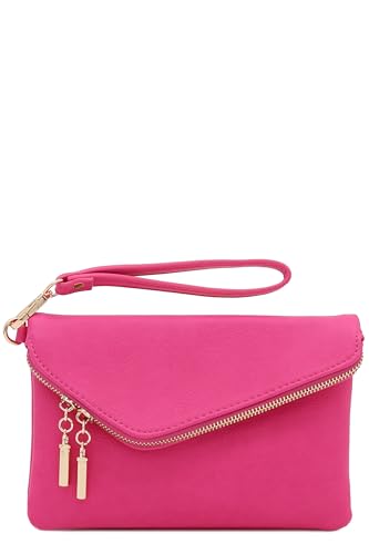 Image of FashionPuzzle Envelope Wristlet Clutch Crossbody Bag with Chain Strap