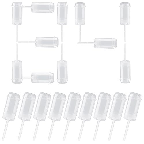 BOROLA 84 pcs Round Shape Clear Push-Up Cake Pop Shooter (Push Up Pops) Plastic Containers with Lids, Base & Sticks