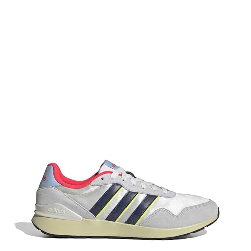 adidas Homme Run 60S 4.0 au design vintage blanc et bleu marine en taille 43 1/3