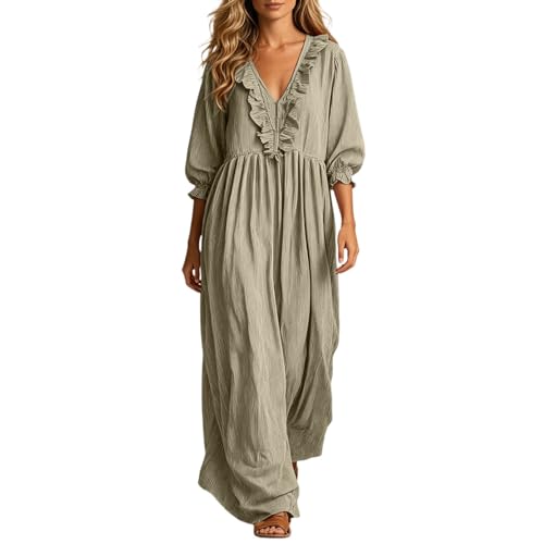 Robe courte ample légère et respirante à taille haute plissée