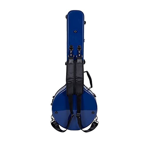 Crossrock Case - Fiberglass Banjo Case - Fits Mastertone & Most 5-String Styles - Padded Straps, Interior Compartment, Fixed & Removable Padding - Includes TSA Lock - Navy Blue by Crossrock - Used condition - Image 4