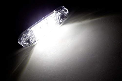 IVATECH 4 x 9 LED 12V/24V Blanc Feux de gabarit Neufs, Excellente qualité Compatible avec Tous Les Voitures, camions, camionnettes, Pick up, Bus, remorques, caravanes, Campers, SUV Cover