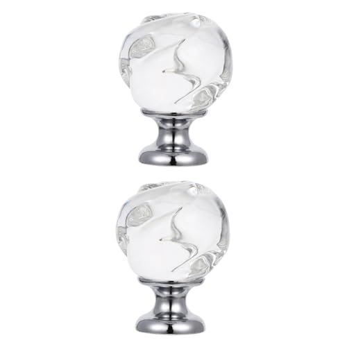 jojofuny 2 Piezas Mango De Cristal Pantalla Perillas De Cajón De Oro Mate Puerta Perillas De Cajón De Plata Del Gabinete Vestidor Gabinete Magnético Interior Base De Aleación