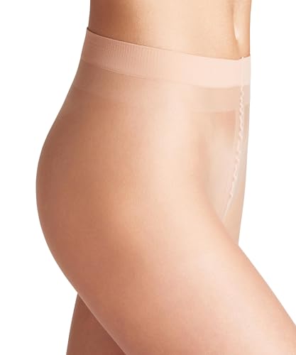 FALKE Kobiety Rajstopy Natural Glow 6 DEN W Ti ultra transparentny przezroczyste jednokolorowe 1 Para, Cieliste Natural 4037, S-M